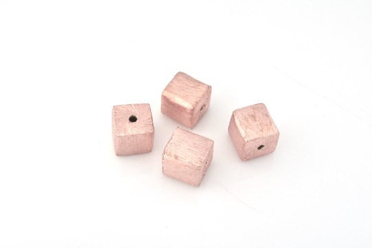 Rose Gold Cube Beads Spacers For Jewelry Makings 