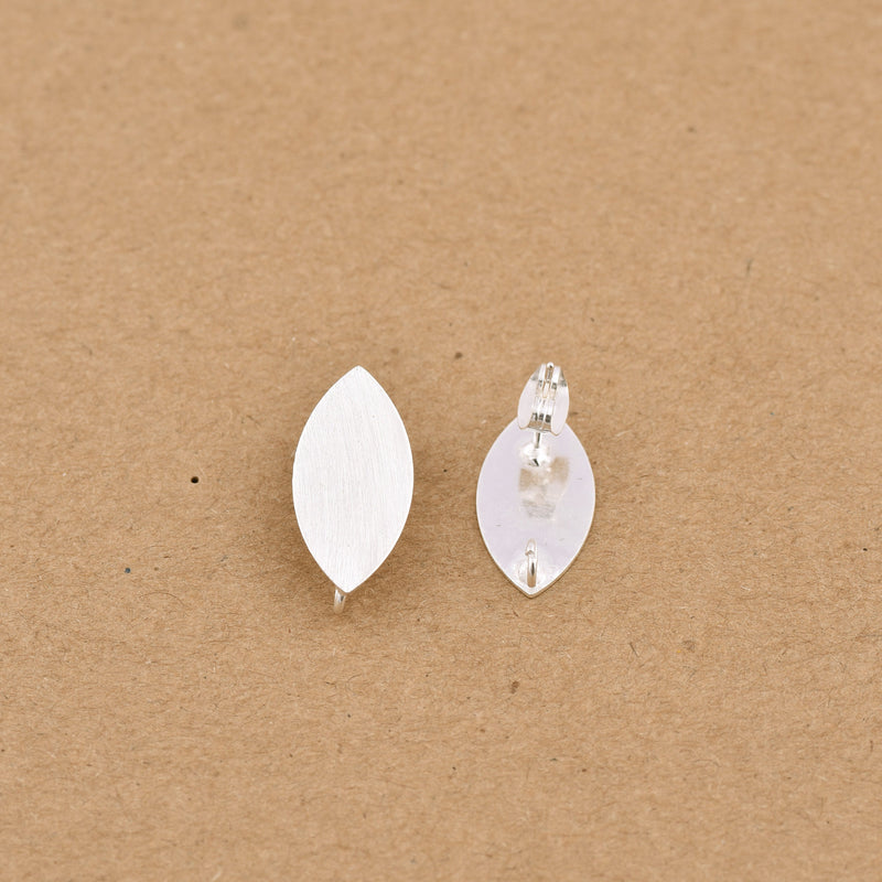 Silver Plated Marquise Earring Studs
