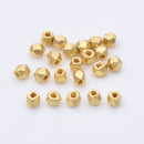 Gold Faceted Diamond Cut Spacer Beads For Jewelry Makings 