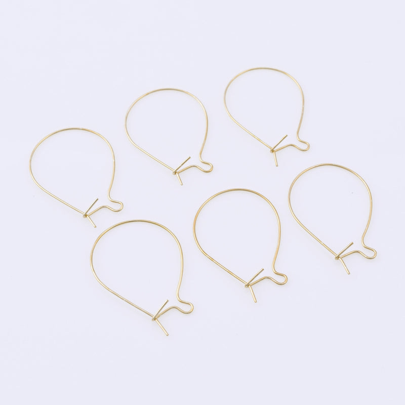 Gold Kidney Ear Wire Ear Hooks Parts For Earring Makings