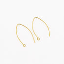 Gold Ear Wire Fish Hooks Parts For Earring Makings