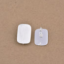 Silver Brushed Rectangular Ear Studs For Earring Makings