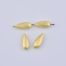 Gold Plated Tear Drop Spacer Beads - 20mm