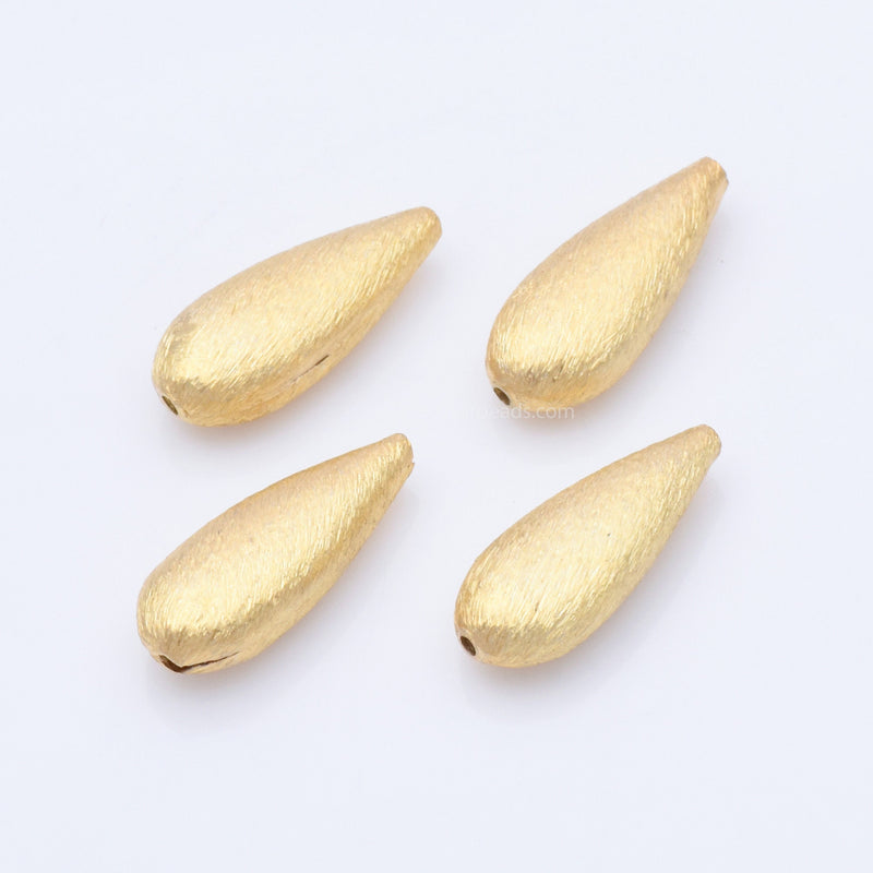 Gold Plated Tear Drop Spacer Beads - 20mm