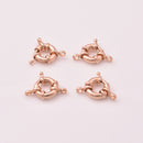 Rose Gold Spring Round Lobster Clasp Closures For Jewelry Makings