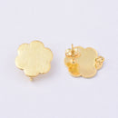 Gold Brushed Earring Components Ear Studs For Earring Makings