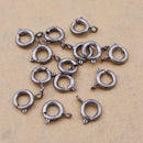 Black / Gunmetal Spring Round Lobster Clasps For Jewelry Makings 