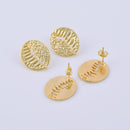 Gold Sea Shell Post Earring Ear Studs For Earring Makings