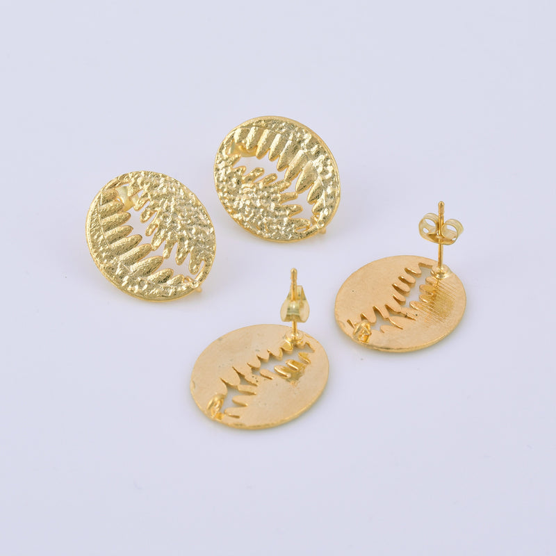 Gold Sea Shell Post Earring Ear Studs For Earring Makings