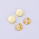 Gold Brushed Earring Components Ear Studs For Earring Makings