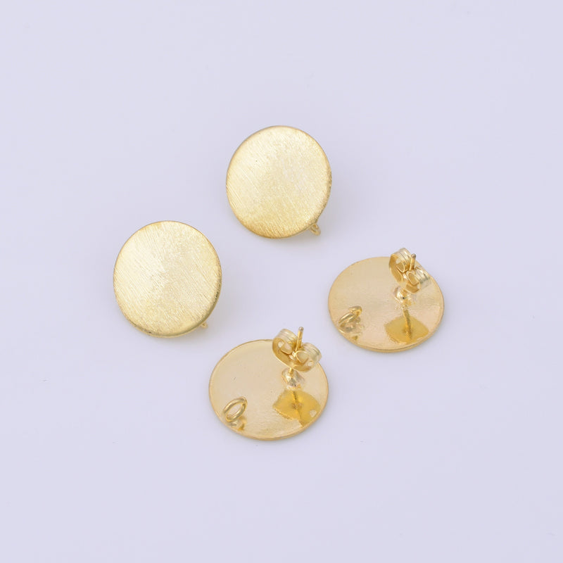 Gold Brushed Earring Components Ear Studs For Earring Makings