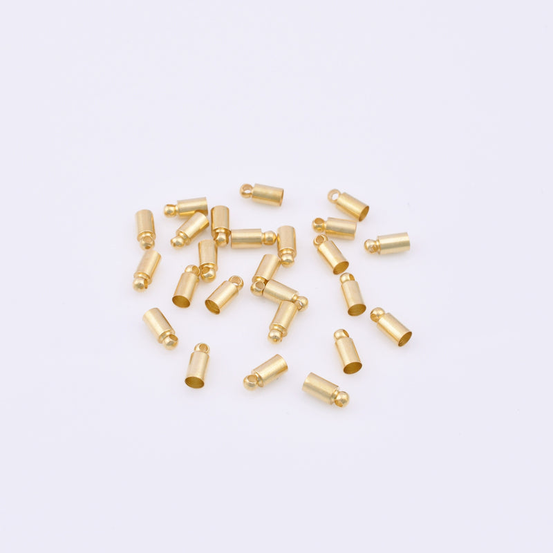 Gold Cord End Caps For Jewelry Makings