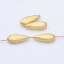 Gold Plated Tear Drop Spacer Beads - 20mm