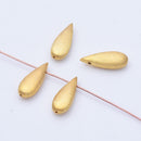 Gold Plated Tear Drop Spacer Beads - 21mm