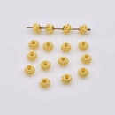 Gold Plated Coil Shape Bali Spacer Beads - 8mm