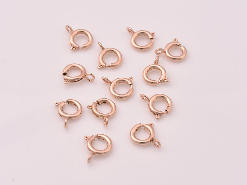 Rose Gold Spring Round Lobster Clasps Closure  For Jewelry Makings 