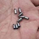 Black / Gunmetal Cord End Caps For Jewelry Makings