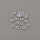 Silver Spring Round Ring Clasps For Jewelry Makings 