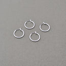 Silver Ear Hoops Components For Earring Makings