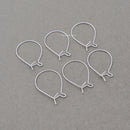 Silver Kidney Ear Wire Ear Hooks  For Earring Makings